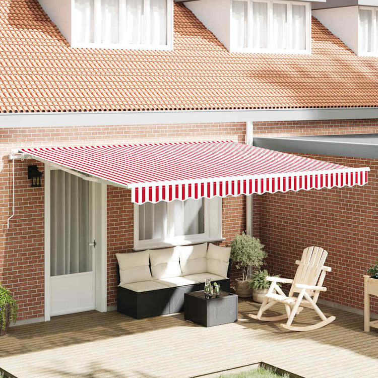 Vidaxx parasol pliant rouge et blanc 400 × 300 cm