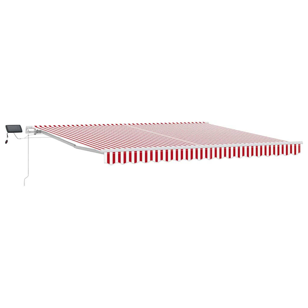 Auvent pliant Vidaxx avec tissu rouge et blanc 400 × 300 cm