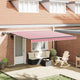 Vidaxx parasol pliant tissu rouge et blanc 400 × 300 cm