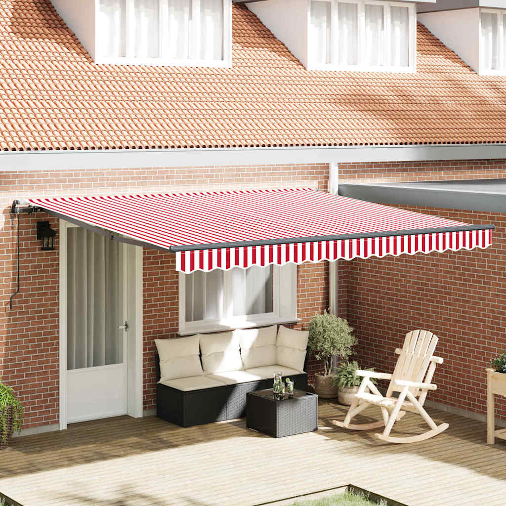 Vidaxx parasol pliant rouge et blanc 400 × 300 cm