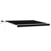 Auvent pliant Vidaxx noir 400 × 300 cm tissu et acier