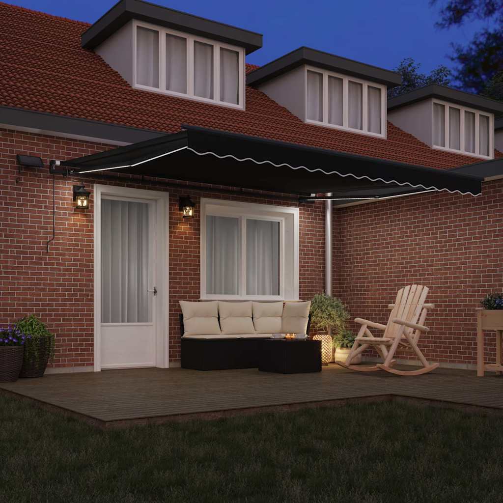 Vidaxx parasol pliant noir 400 × 300 cm en tissu