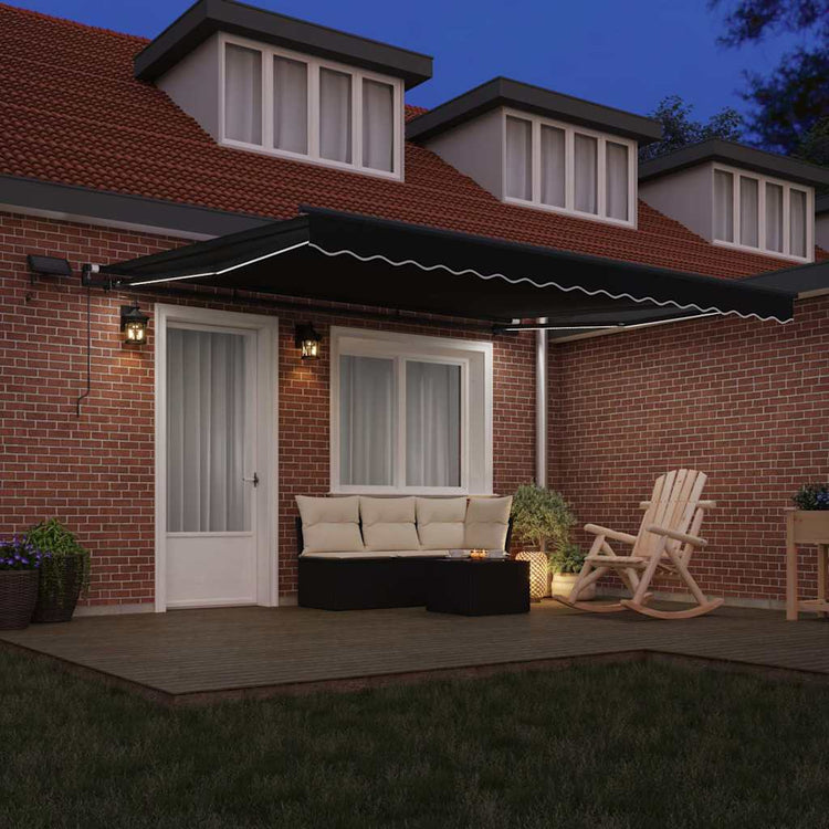 Vidaxx parasol pliant noir 400 × 300 cm en tissu
