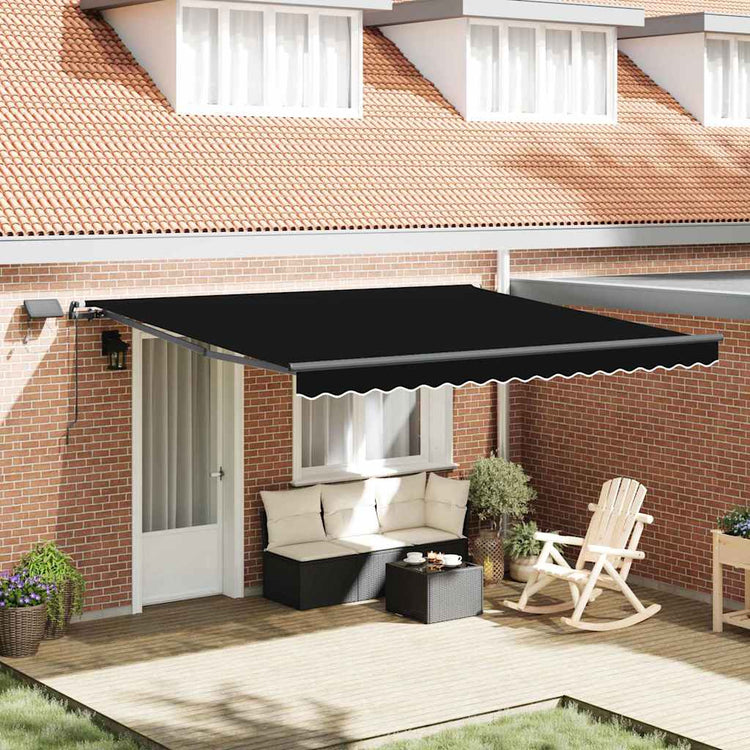 Vidaxx parasol pliant noir 400 × 300 cm en tissu