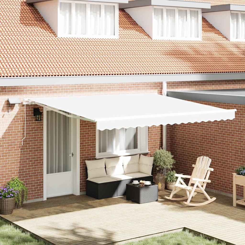 Vidaxx parasol pliant blanc 400 × 300 cm tissu et acier