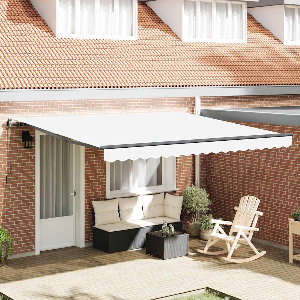 Auvent pliant Vidaxx blanc 400 × 300 cm tissu et aluminium