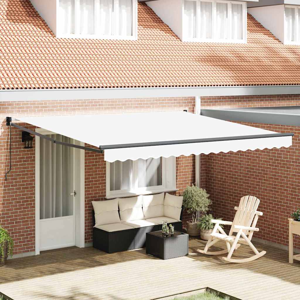 Vidaxx parasol pliant blanc 400 × 300 cm polyester et aluminium