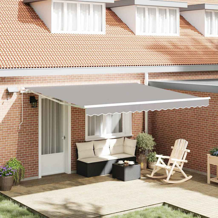 Vidaxx parasol pliant gris clair 400 × 300 cm tissu et acier