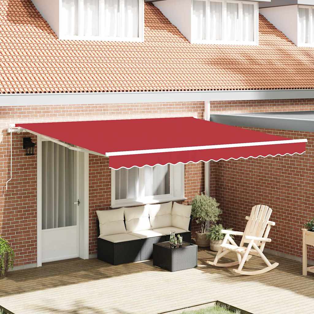 Vidaxx parasol pliant rouge 400 × 300 cm polyester et aluminium