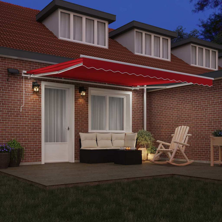 Vidaxx parasol pliant rouge 400 × 300 cm tissu et acier
