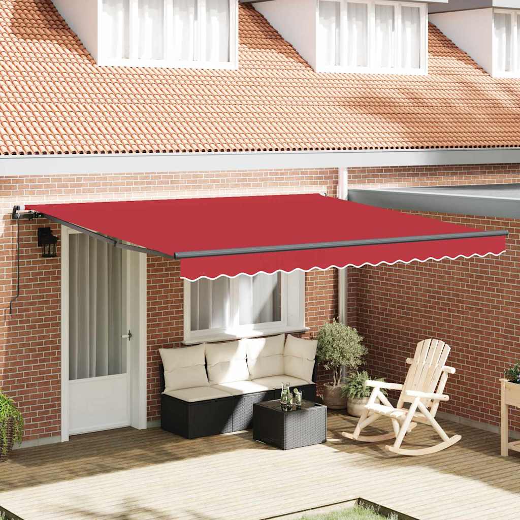 Vidaxx parasol pliant rouge 400 × 300 cm polyester et acier