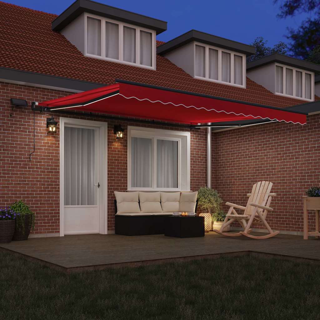 Vidaxx parasol pliable rouge 400 × 300 cm en tissu