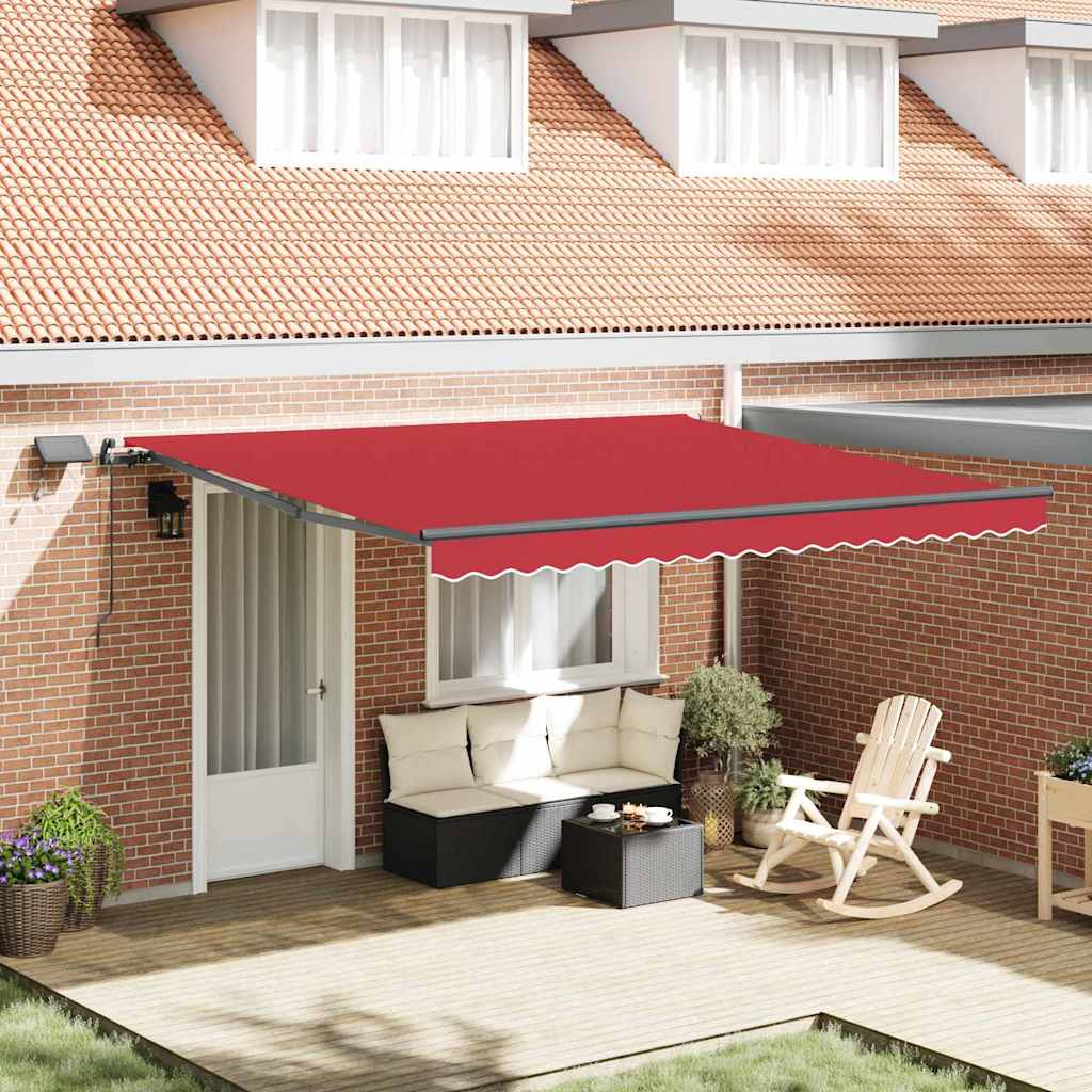 Vidaxx parasol pliable rouge 400 × 300 cm en tissu