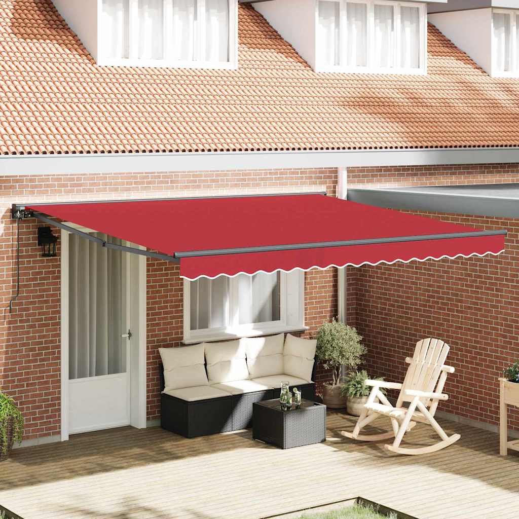 Vidaxx parasol pliant rouge 400 × 300 cm polyester et métal