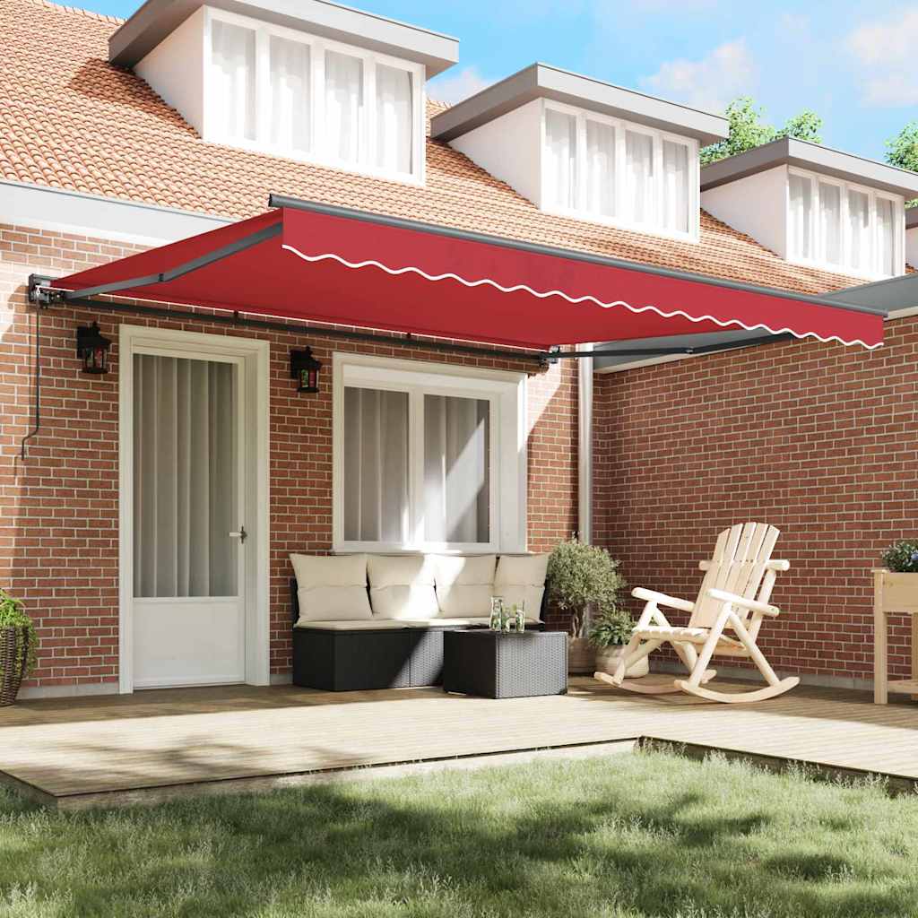 Vidaxx parasol pliant rouge 400 × 300 cm polyester et métal