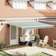 Vidaxx parasol pliant vert et blanc 400 × 300 cm tissu et acier