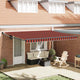 Auvent Vidaxx orange et marron 450 x 300 x 165 cm polyester et métal