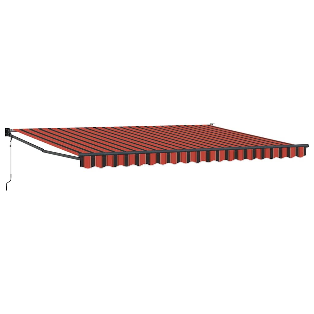 Auvent Vidaxx orange et marron 450 x 300 x 165 cm polyester et métal