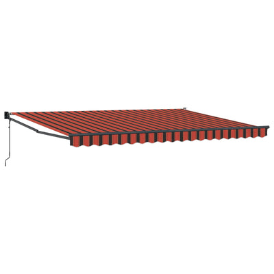 Auvent Vidaxx orange et marron 450 x 300 x 165 cm polyester et métal