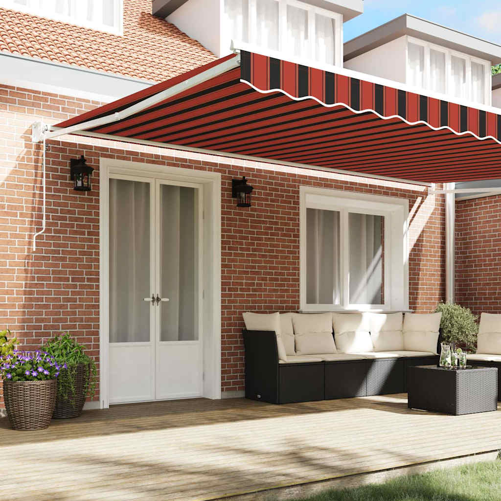 Auvent Vidaxx orange et marron 500 x 300 x 165 cm polyester et métal