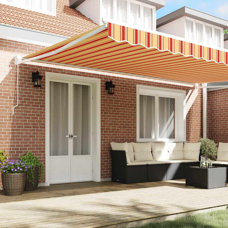 Auvent Vidaxx jaune et orange 500 x 300 x 165 cm polyester et métal