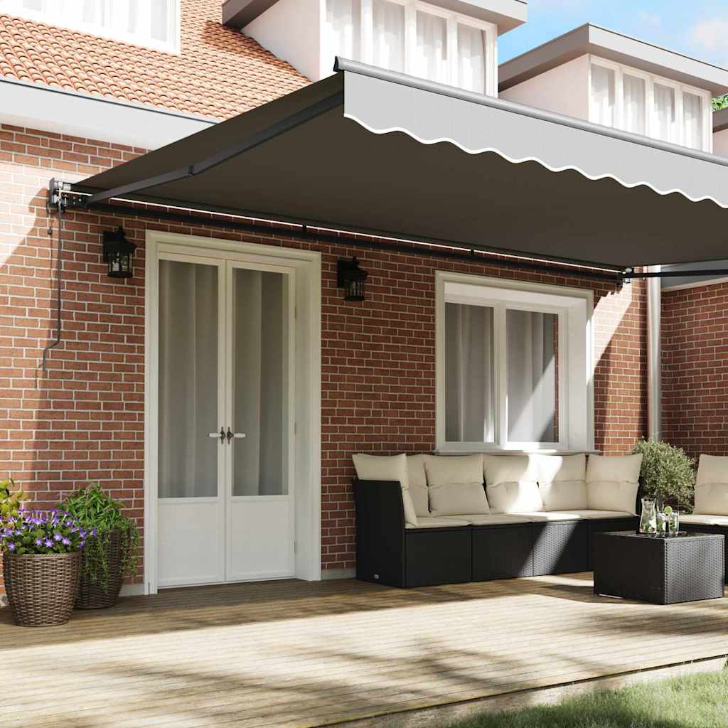 Vidaxxl cadre latéral anthracite 4 × 3 m en acier peint par poudrage