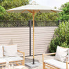 VidaXL parasol de jardin blanc crème ø 270 x 260 cm bambou