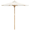 VidaXL parasol de jardin blanc crème ø 270 x 260 cm bambou