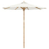 VidaXL parasol de jardin blanc crème ø 270 x 260 cm bambou