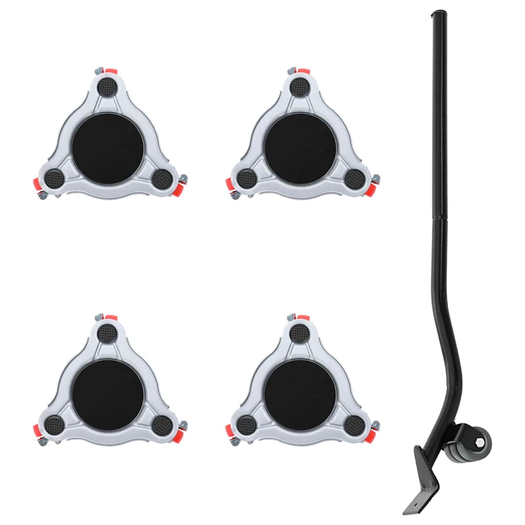 Vidaxxl roulettes pour meubles 4 pcs avec élévateur 14,5x13,5x4 cm acier 400 kg