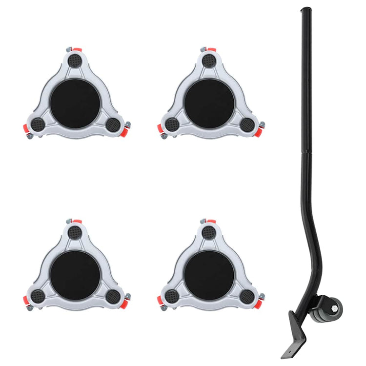 Vidaxxl roulettes pour meubles 4 pcs avec élévateur 14,5x13,5x4 cm acier 400 kg
