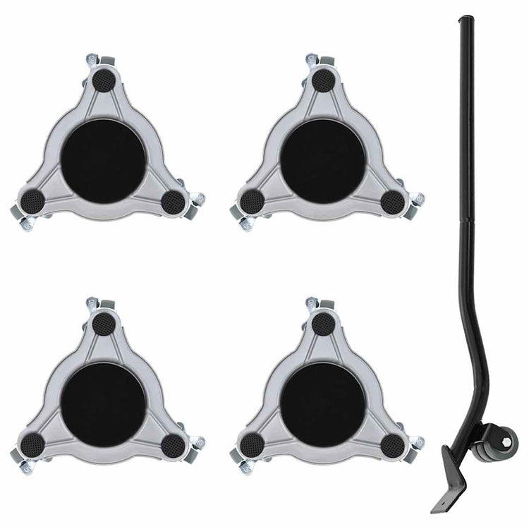VidaXL roulettes pour meubles 4 pcs avec élévateur 19x17,5x6 cm acier 1000 kg