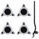 VidaXL roulettes pour meubles 4 pcs avec élévateur 19x17,5x6 cm acier 1000 kg