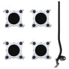 VidaXL roulettes pour meubles 4 pcs avec élévateur 15,5x15,5x5,5 cm acier 1000 kg