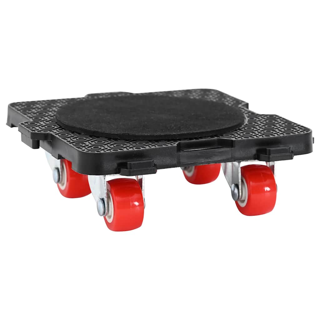 VidaXL roulettes pour meubles 4 pcs avec élévateur 13,5x13,5x4,2 cm 300 kg noir