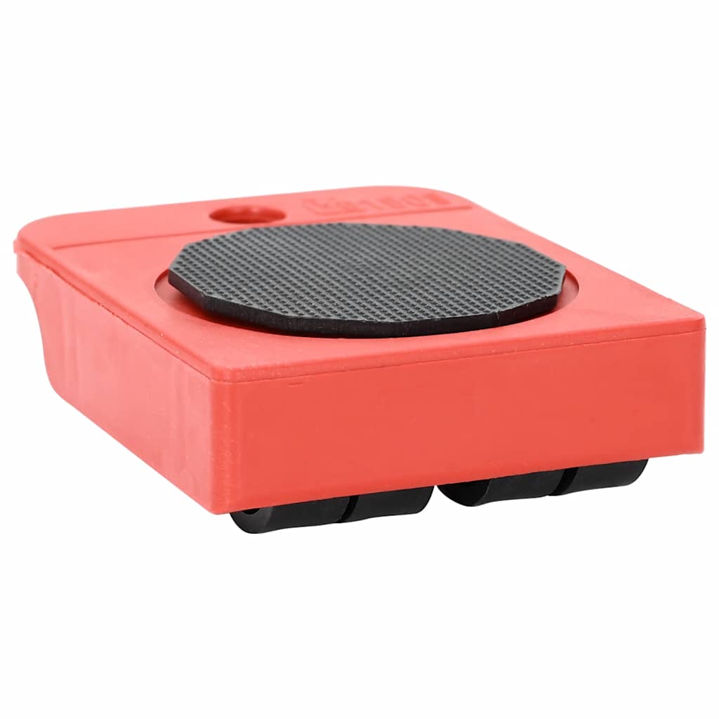 VidaXL furniture rollers 8 pieces with lifters 9.8x7.5x3 cm 150 kg red