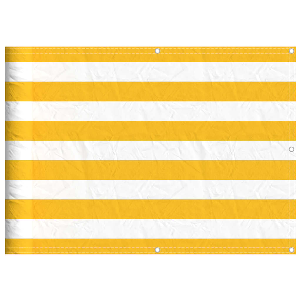 Vidaxxl paravent de balcon rayé jaune et blanc 75x700 cm