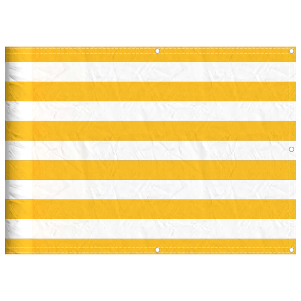 Vidaxx paravent de balcon rayé jaune et blanc 75x800 cm