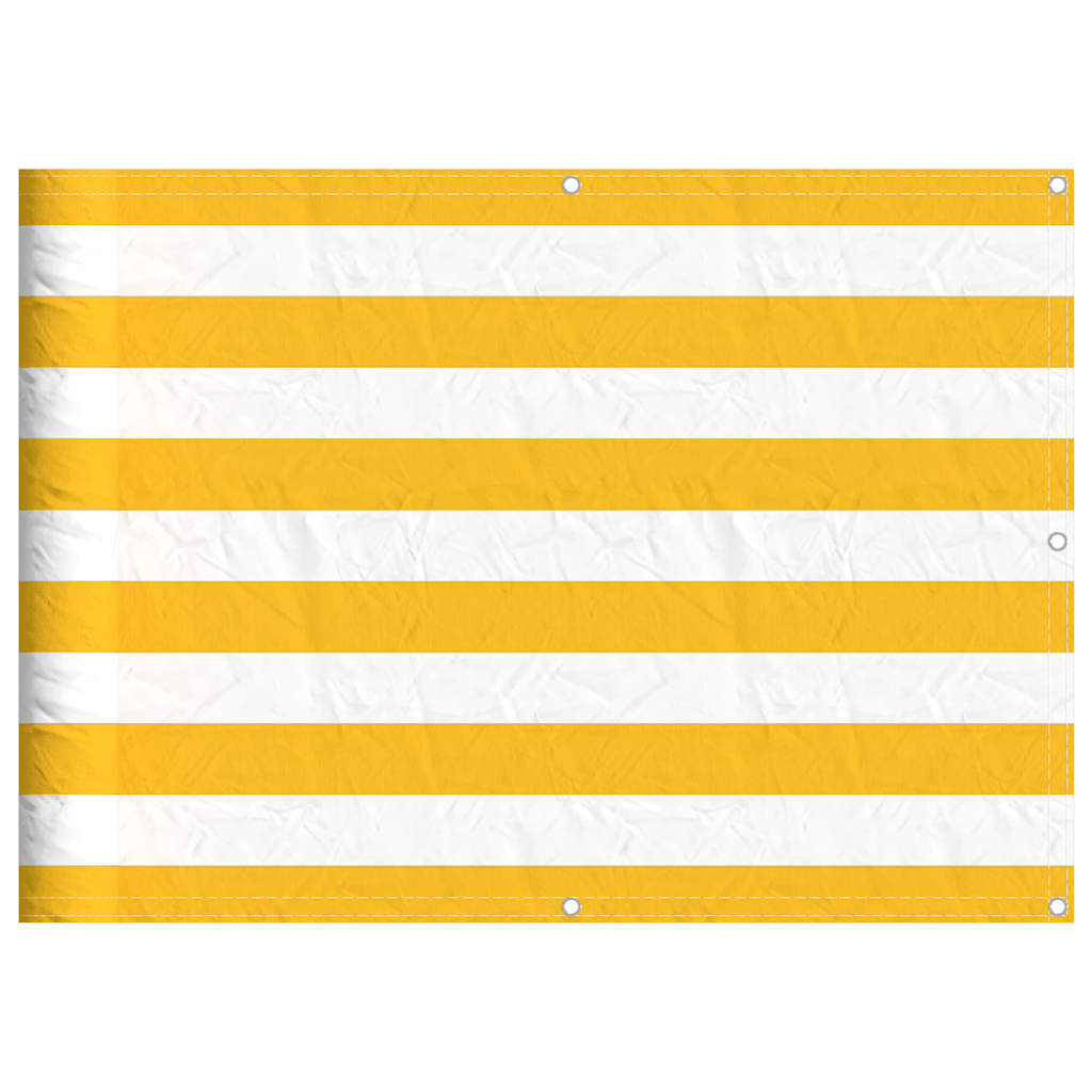 Vidaxx paravent de balcon rayé jaune et blanc 75x1000 cm