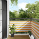 Vidaxx paravent de balcon rayé jaune et blanc 75x1000 cm