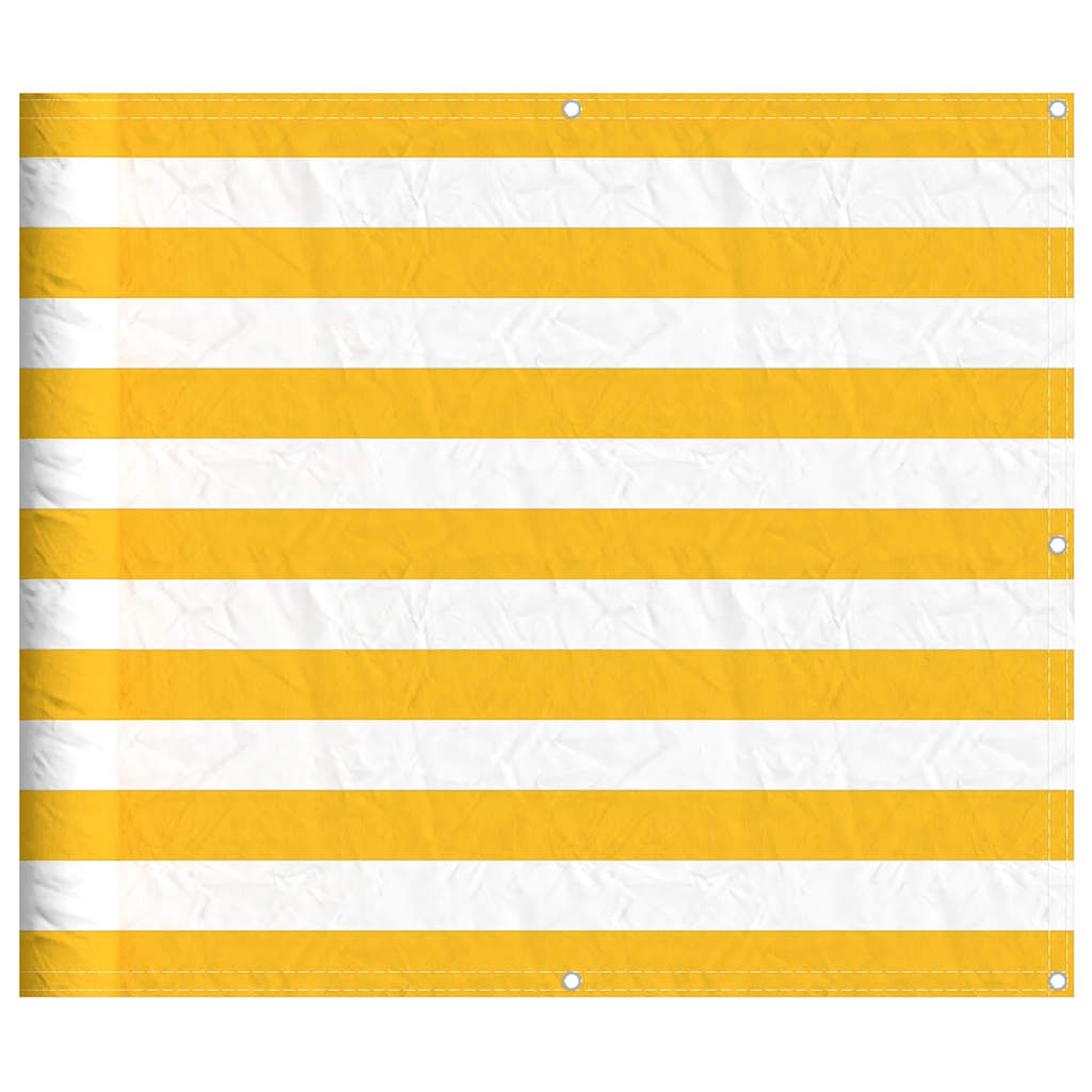 Vidaxx paravent de balcon rayé jaune et blanc 90x700 cm
