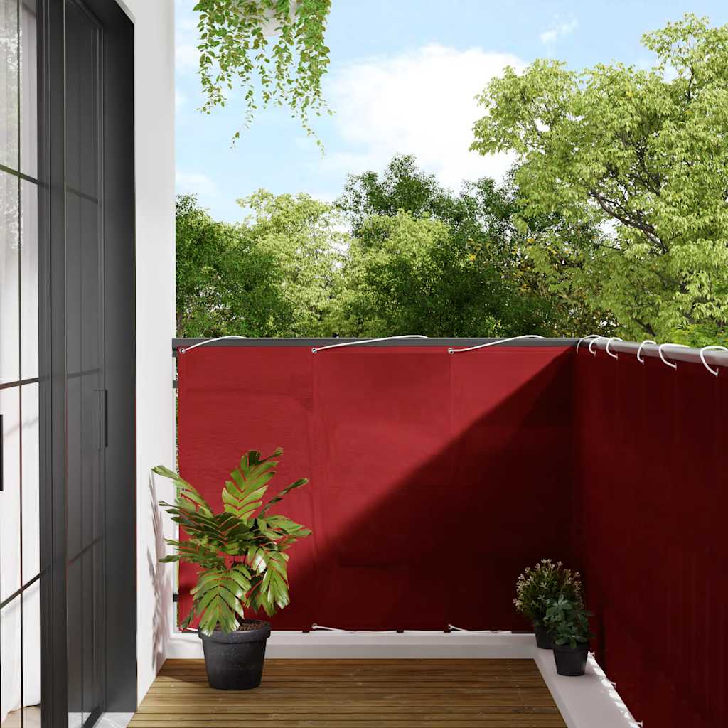 Vidaxx paravent de balcon rouge 120x800 cm 100% polyester oxford