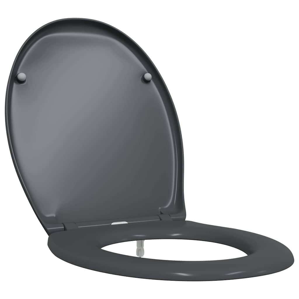 Vidaxl abattant de toilette anthracite 47 x 37 x 4 cm duroplastique