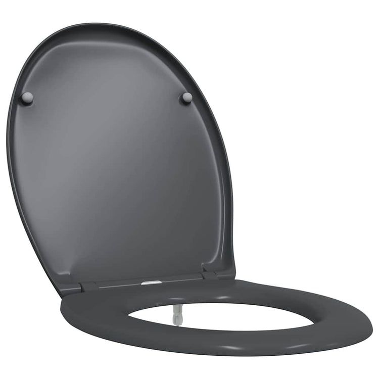 Vidaxl abattant de toilette anthracite 47 x 37 x 4 cm duroplastique