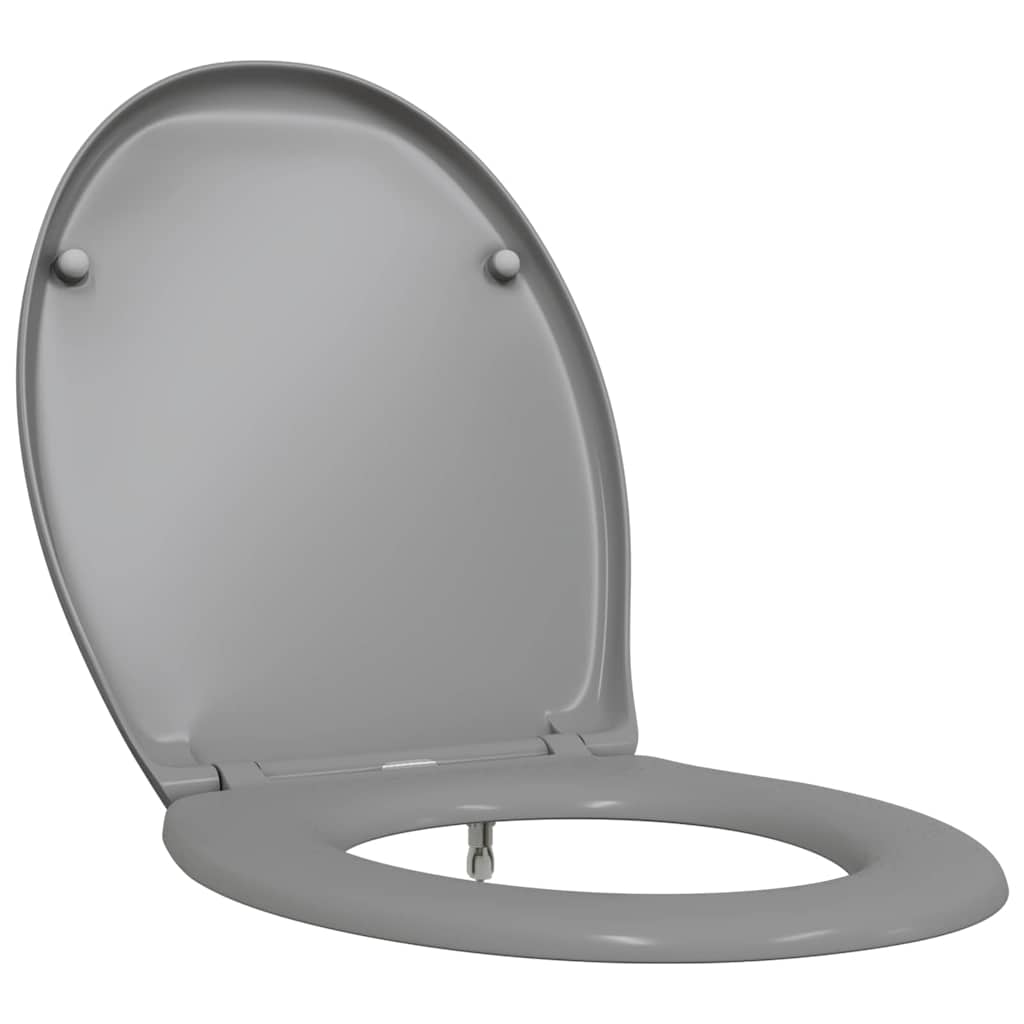 Vidaxl abattant de toilette gris 47 x 37 x 4 cm duroplastique