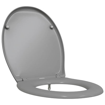 Vidaxl abattant de toilette gris 47 x 37 x 4 cm duroplastique