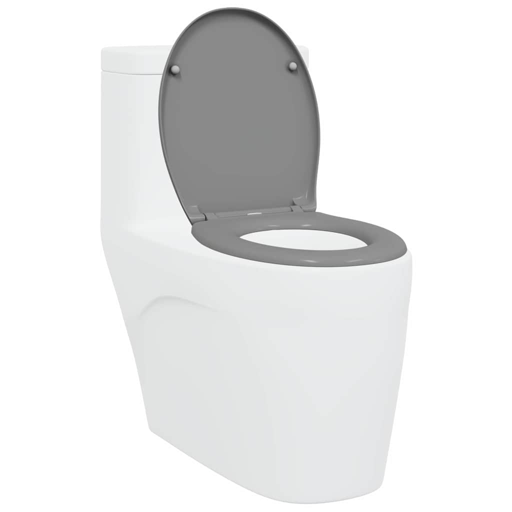Vidaxl abattant de toilette gris 47 x 37 x 4 cm duroplastique