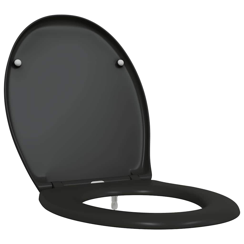 Vidaxl abattant de toilette noir 47 x 37 x 4 cm duroplast