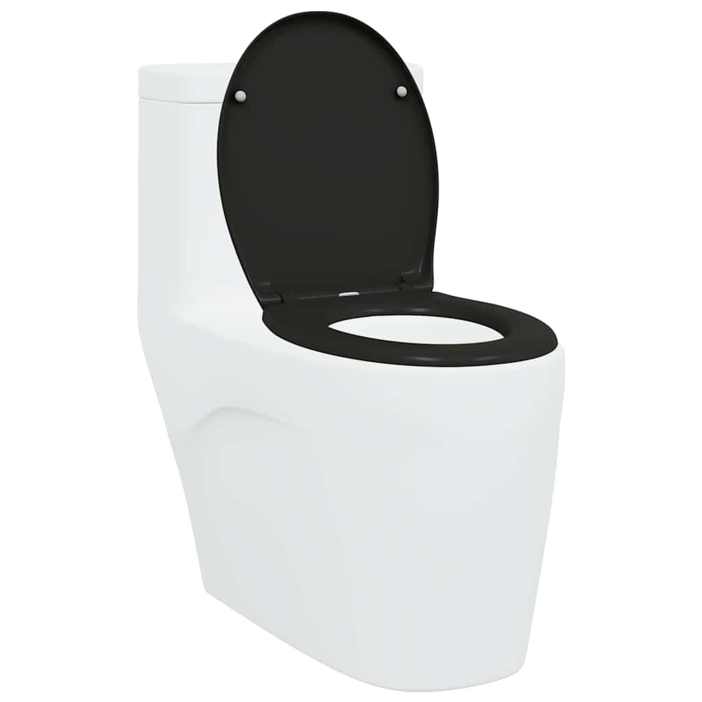Vidaxl abattant de toilette noir 47 x 37 x 4 cm duroplast