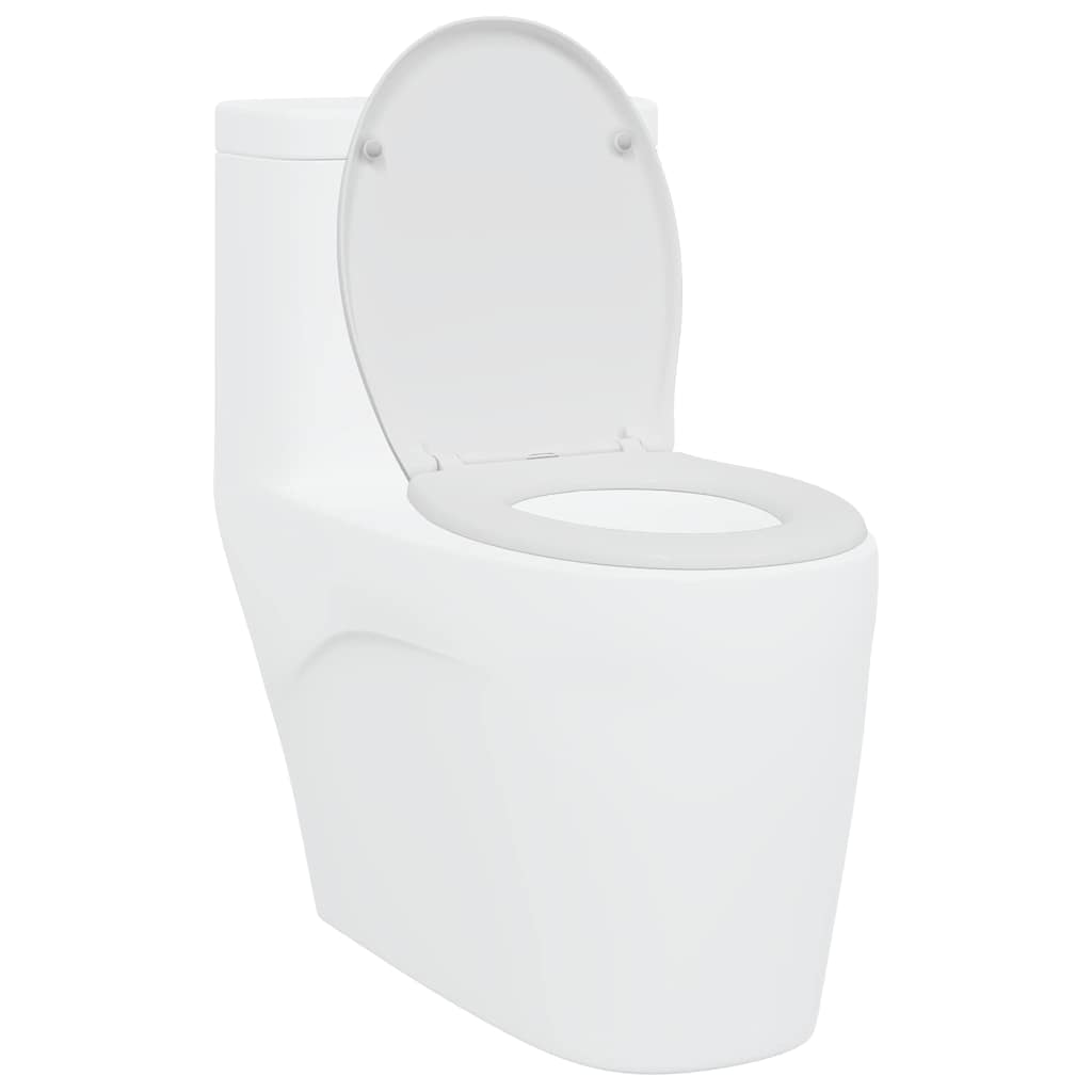 Vidaxl abattant de toilette blanc 47 x 37 x 4 cm duroplast